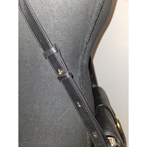 Fossil Wiley leather Saddle Bag Crossbody Black 9.5x8.5x4 - Picture 4 of 12